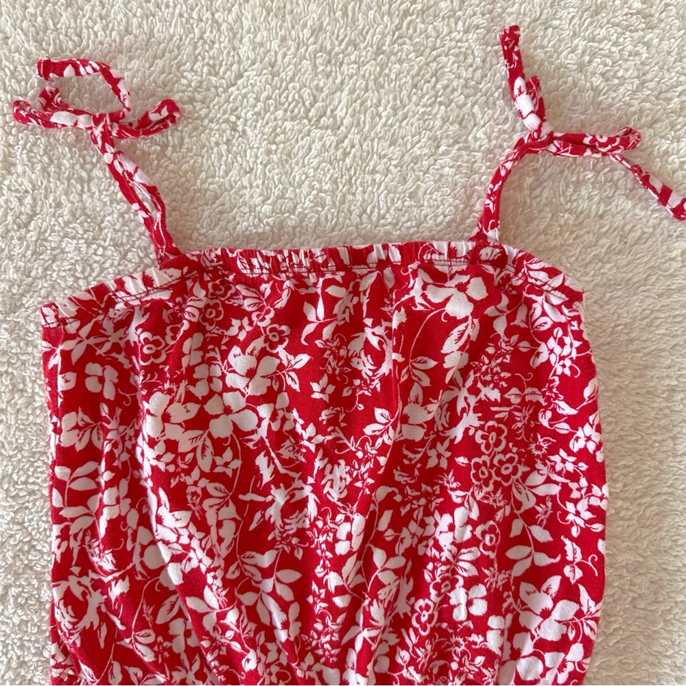 Crazy 8 Red Floral Romper - Picture 5 of 10